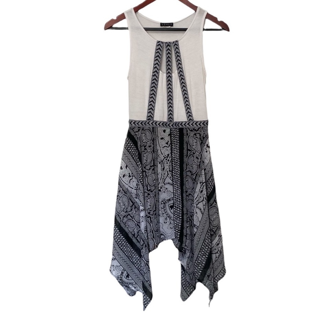 Venus Asymmetrical Handkerchief Hem Sleeveless T-Shirt Women’s Dress Size XS